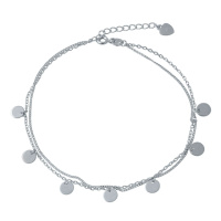 Серебряный браслет на ногу CatalogSilver с без камней, вес изделия 3,11 гр (2005698) 2326 размер