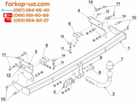 Тягово-сцепное устройство (фаркоп) Kia Carens (2013-2019)