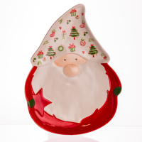 Блюдо сервировочное новогоднее для закусок Marry Cristmas 27×21 (см) из фарфора CR-1-14