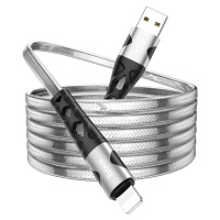 Кабель Hoco U105 USB to Lightning 1.2m silver