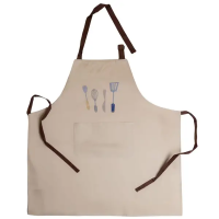 Фартух кухонний з поліестеру 68*75 см водонепроникний бежевий 529-1BE