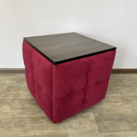 Пуф-трансформер 5в1 Остин-4 со столиком велюр красный/риголетто темный 4-1-9005