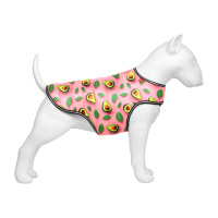 Курточка-накидка для собак WAUDOG Clothes, малюнок «Авокадо на рожевому», XXS, А 23 см, B 29-36 см, С 14-20 см