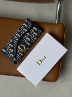 Гаманець-візитниця Christian Dior Saddle синій