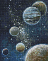Алмазна мозаїка - Незвіданий космос з голограмними стразами (АВ) ©Світлана Теренчук Идейка 40х50 см (AMO7536)