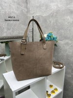 Моко — натуральний замш — без логотипа — стильна велика сумка, дорогий турецький матеріал (0217-1)