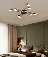 Люстра светодиодная потолочная LED светильник для квартиры на потолок лэд 27559 Черный 10х100х100 см.