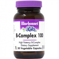 B-Комплекс 100, B-Complex, Bluebonnet Nutrition, 50 вегетарианских капсул