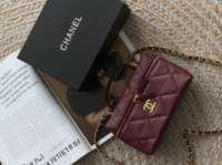 Сумка Chanel Vanity with Chain бордовий