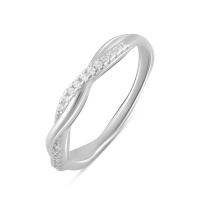 Серебряное кольцо CatalogSilver с фианитами, вес изделия 1,84 гр (2094456) 17.5 размер