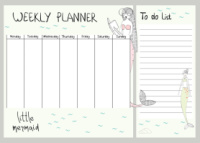 Магнітний планер А3 «Розклад на тиждень №8 Русалка_eng»