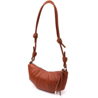 Полукруглая женская сумка из натуральной кожи Vintage 22934 Коричневый