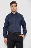 Рубашка мужская, цвет темно-синий, 214R7114