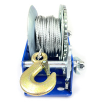 Лебідка ручна 0,5т BST R 1200 LBS зі сталевим тросом Husar Winch