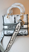 CHRISTIAN DIOR Medium D-Lite white Paris