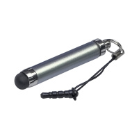 Стилус-брелок ёмкостный , выдвижной, серебристый