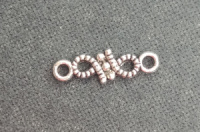 Коннектор. Размер - 1,5×0.5 см. Цвет - сталь.  Цена указана за 1 шт