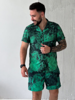 Пляжний костюм темно-зелений | 55-015