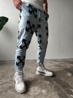 Спортивні штани не утеплені легкі принтовані