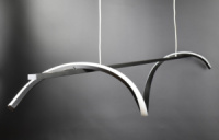 Люстра потолочная LED NO8-1200-bk Черный 30-160х10х120 см.