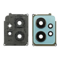 Стекло камеры для Xiaomi Redmi Note 12 (4G) с синей рамкой