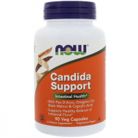 Комплекс для Кишечника, Candida Support, Now Foods, 90 вегетарианских капсул