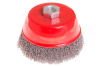 Щетка торцевая Mastertool 100 мм рифленая черная (19-7210)