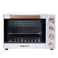 Духовка електрична настільна SOKANY SK-10010 об'ємом 60 літрів з таймером, білий