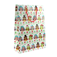 Пакет паперовий «Сови», 25 х 8,5 х 34,5 см