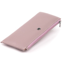 Горизонтальный тонкий кошелек из кожи женский ST Leather 19327 Лиловый