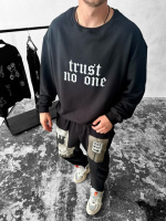 Костюм світшот штани чоловічій чорний дтф принт виробництво Україна