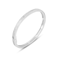 Серебряный браслет CatalogSilver с фианитами, вес изделия 15,01 гр (2070924) 18 размер