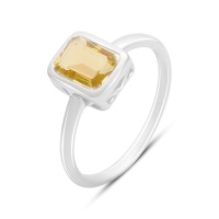 Серебряное кольцо CatalogSilver с цитрином nano 1.292ct, вес изделия 2,06 гр (2171867) 17 размер