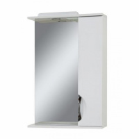 Дзеркало «Лаура 60» з шафкою, біле для ванної кімнати