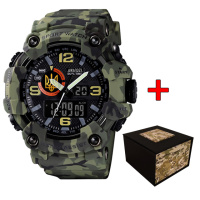 Чоловічий тактичний годинник Awarder 002 Тризуб золото Army Green з водонепроникністю 5 ATM