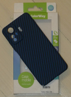 Чехол ColorWay Slim PC Carbon Xiaomi Redmi Note 12S Blue CW-CSPCXRN12S-BU