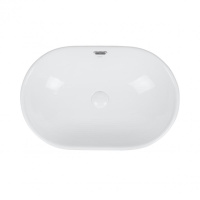 Раковина Qtap Leo 590x400x170 White з донним клапаном QT11114028W