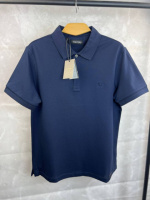 Трикотажне поло синій Tom Ford Logo «TF» Dark Blue f684