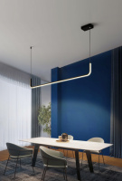 Люстра светодиодная подвесная LED светильник для квартиры на потолок лэд 27325 Черный 20-150х12х92 см.