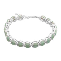 Серебряный браслет CatalogSilver с натуральным изумрудом 10.345ct, вес изделия 14,04 гр (2166733) 1720 размер