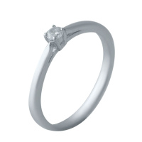 Серебряное кольцо CatalogSilver с фианитами, вес изделия 1,47 гр (2035503) 17 размер