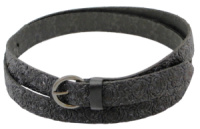 Вузький жіночий шкіряний ремінь Skipper 1276-20 чорний 2 см