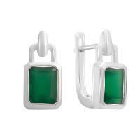 Серебряные серьги CatalogSilver с натуральным агатом 2.938ct (2174059)
