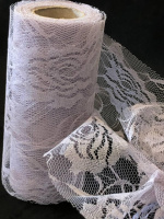 Фатин кружевной. Ширина - 15 см. Цвет - серый. Цена указана за 1 метр