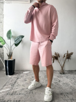 Комплект сорочка/шорти - світло-рожевий - 42-091