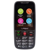 Мобильный телефон Sigma Comfort 50 Elegance 3 (1600 mAh) SIMO ASSISTANT Black (4827798233719)