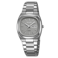 Чоловічий годинник Skmei 2420SIGY Silver-Grey з металевим браслетом та відображенням дати