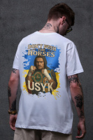 Оверсайз футболка Without з принтом Dont Push The Horses White