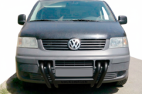 Кенгурятник ST006-04 ноздри Black (нерж) для Volkswagen T5 Transporter 2003-2010 гг