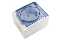 Розетка наружная Light одинарная с крышкой (Р-1047)